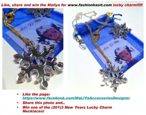 Lucky Snowflake Charm Necklace by Maliya