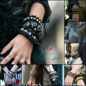 Knitted bracelets "STREET GLAMOUR" by Vladi Lena