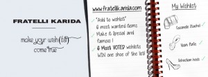 Δημιούργησε την λίστα με 6 από τ' αγαπημένα σου προϊόντα στο fratellikarida.com, συγκέντρωσε τους περισσότερους ψήφους και ένα από τα προιόντα της θα γίνει δικό σου