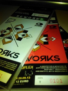 REWORKS 2013 TICKETS