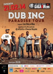 Dub Inc Live @ Gagarin 205 - 21/02/2014