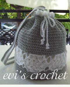 crochet bag, πλεκτη τσαντα