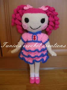 Χειροποίητη πλεκτή κούκλα lalaloopsy
