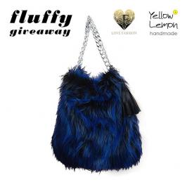 Διαγωνισμός για μια όμορφη hand made fur bag , με λεπτομέρειες από δέρμα και αλυσίδα by Yellow Lemon
