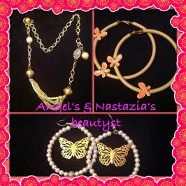 Διαγωνισμός για κολιέ, σκουλαρίκια μεγάλα, σκουλαρίκια με πέρλα και πεταλούδα!!