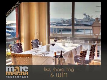 Διαγωνισμός με δώρο ένα δωρεάν γεύμα για 4 άτομα στο Mare-Marina Restaurant που βρίσκεται στην Μαρίνα Φλοίσβου (κτίριο 6).