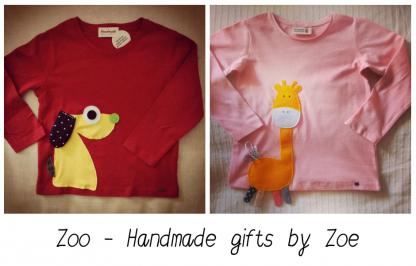 Διαγωνισμός με δώρο ένα μοναδικό χειροποίητο μπλουζάκι από οργανικό βαμβάκι με τρισδιάστατες λεπτομέρειες , προσφορά της αγαπημένης σελίδας Zoo - Handmade gifts by Zoe!