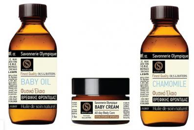 Διαγωνισμός για 1 x Baby Oil 100ml 1 x Chamomile Oil 100ml 1 x Baby Cream 50ml 1 x Savon Bebé soap Όλα τα προϊόντα είναι 100% φυσικά.