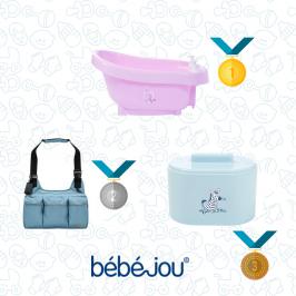 Διαγωνισμός για bebejou μπάνιο με ενσωματωμένο θερμόμετρο, Τσάντα Αλλαξιέρα Koelstra, Θήκη για μπατονέτες Bebejou με αποφράκτηρα μύτης