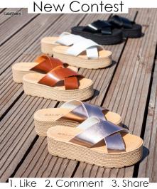 Διαγωνισμός για ένα ζευγάρι δερμάτινα flatform sandals